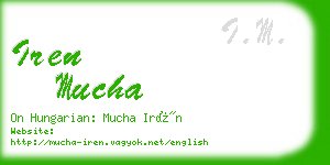 iren mucha business card